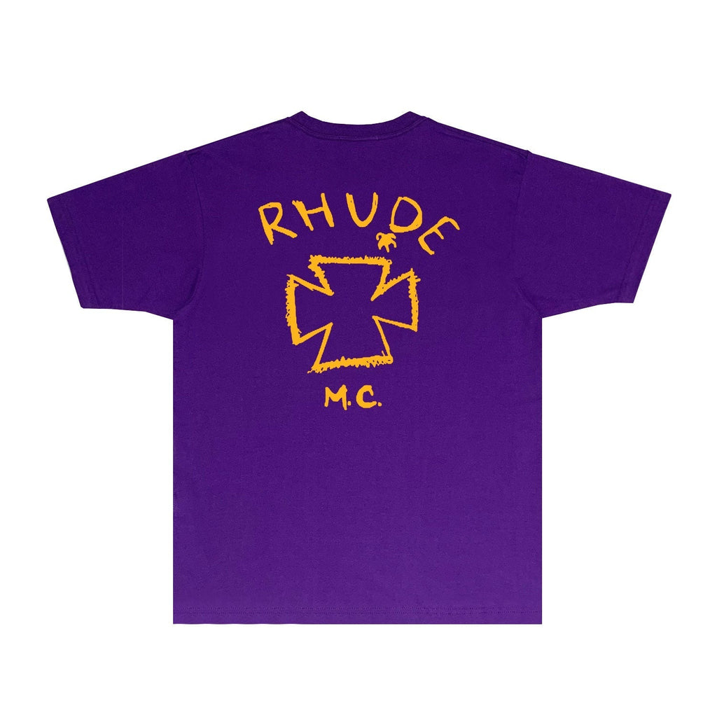 Rhude T-shirts Printed Trendy Pure Cotton