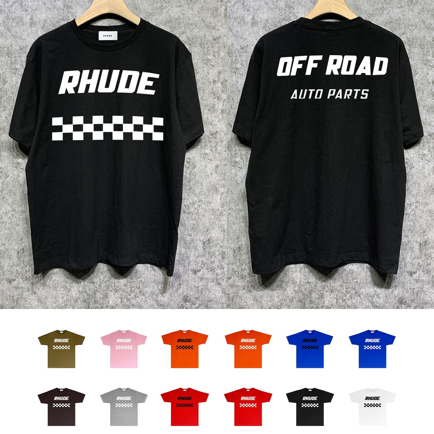 Rhude T-shirts Printed Trendy Pure Cotton