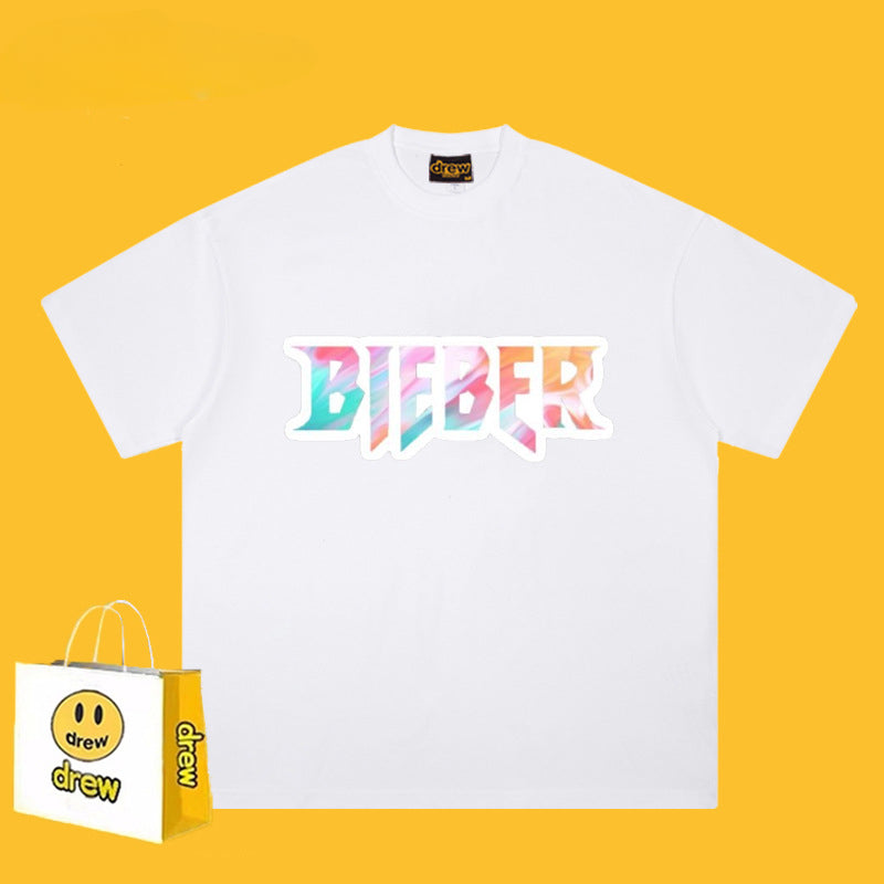 Drew T-shirts Smiley Printed Short Sleeve