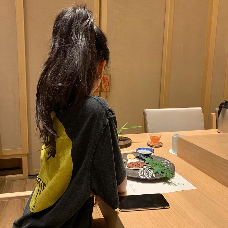 Askyurself T-shirts Sanskrit Letter Smiley Face Printing Loose Couple VTG