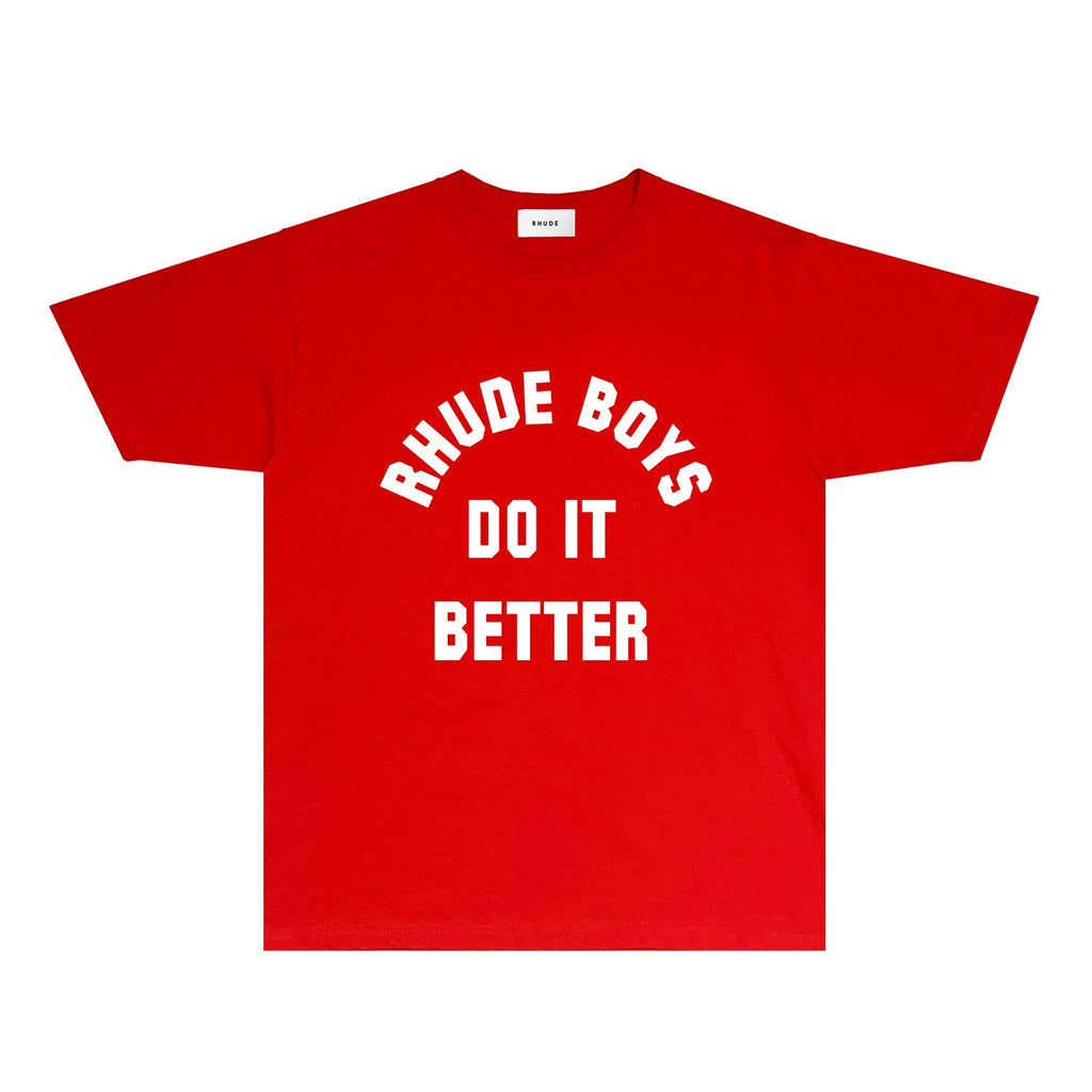 Rhude T-shirts Printed Trendy Pure Cotton