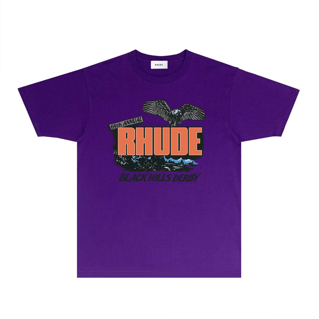 Rhude T-shirts Printed Trendy Pure Cotton