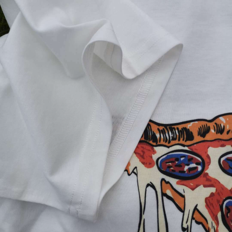 Moschino T-shirt Pizza Pattern Loose Short Sleeve T-shirt