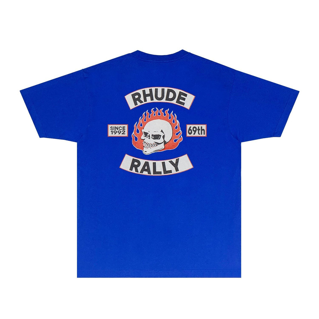 Rhude T-shirts Printed Trendy Pure Cotton