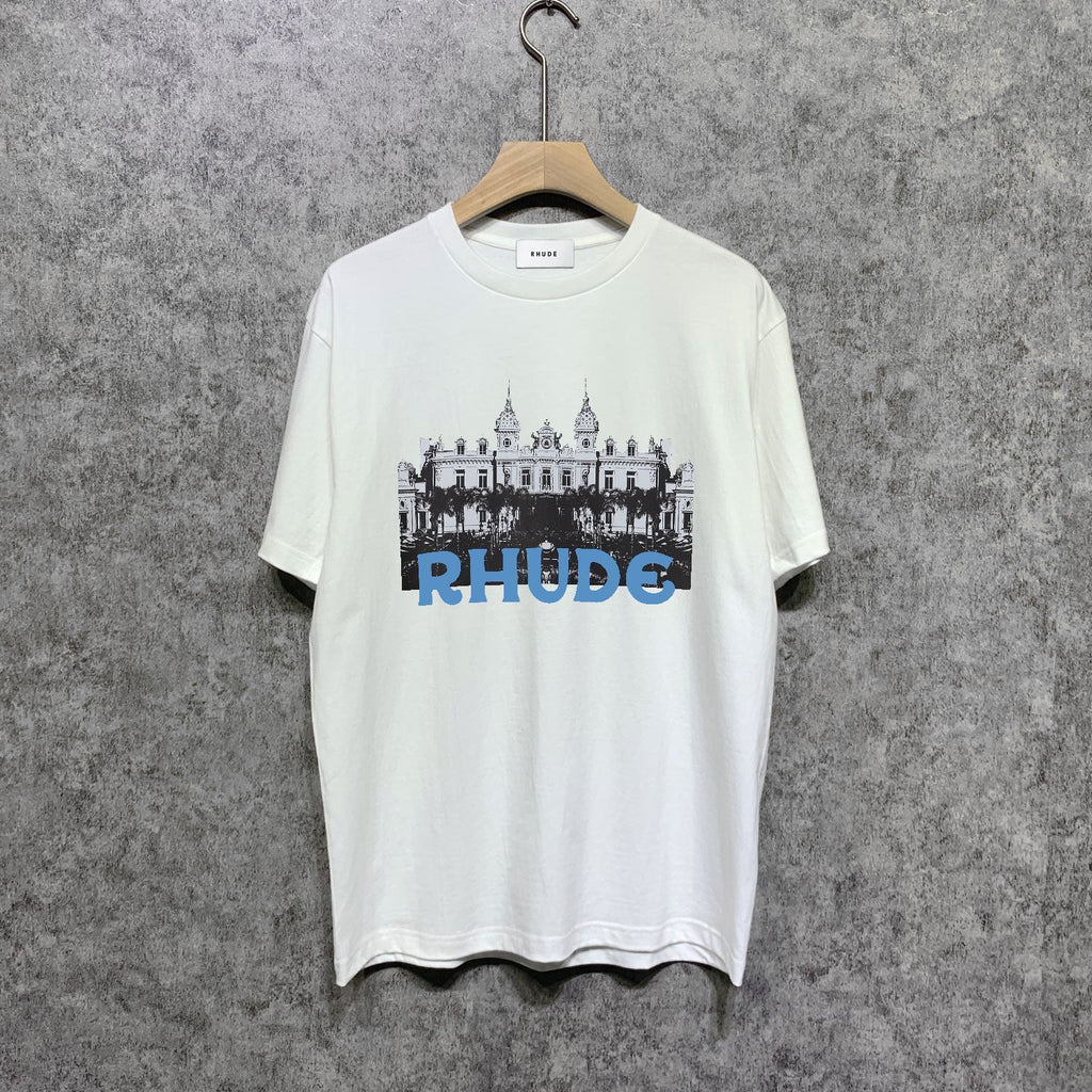 Rhude T-shirts Printed Trendy Pure Cotton