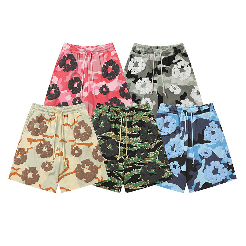 Denim Tears Shorts floral cotton Camouflage