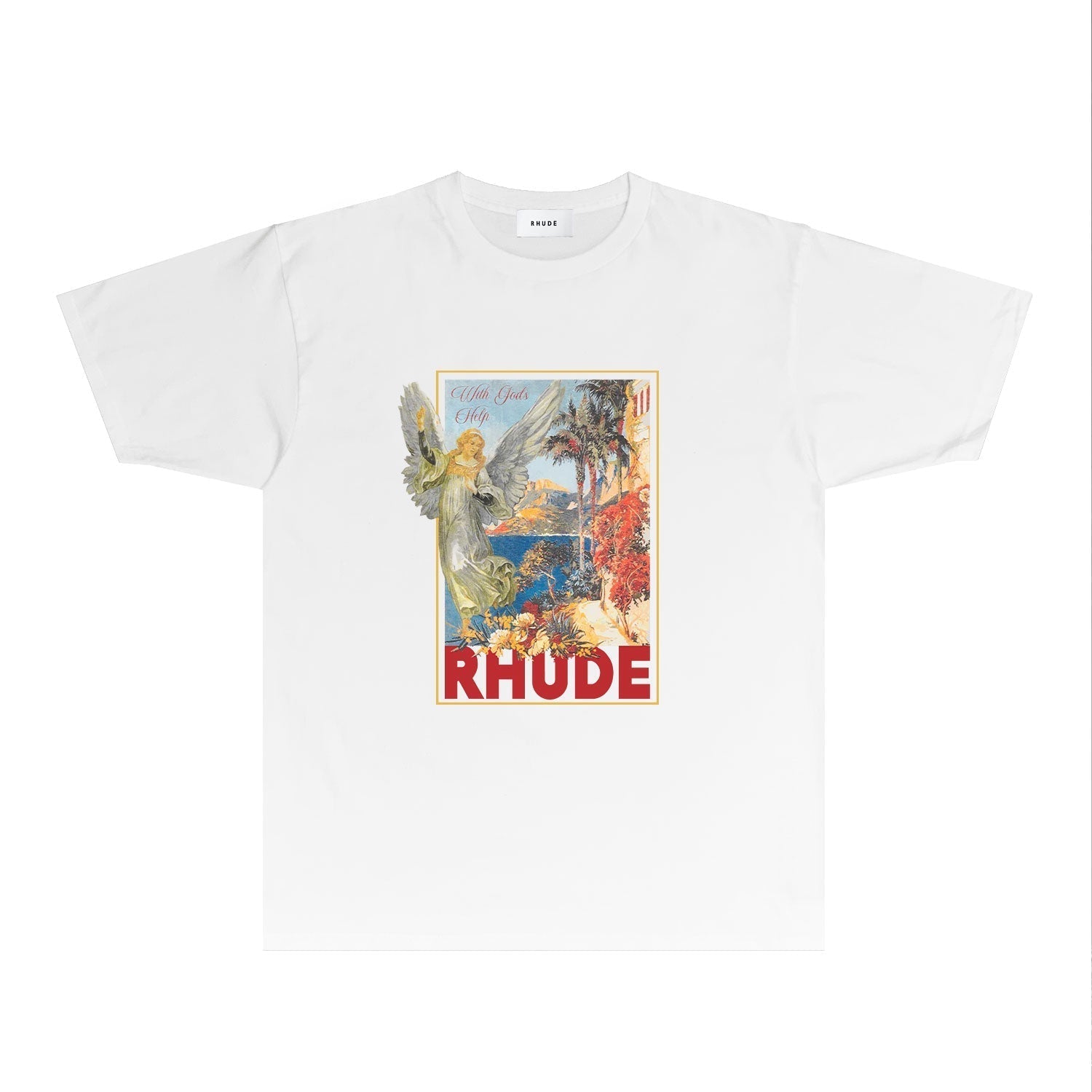 Rhude T-shirts Printed Trendy Pure Cotton