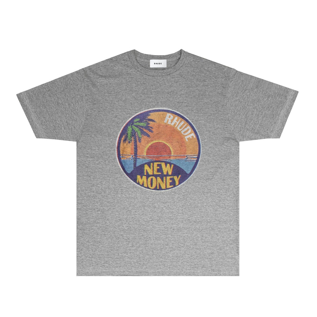 Rhude T-shirts Printed Trendy Pure Cotton