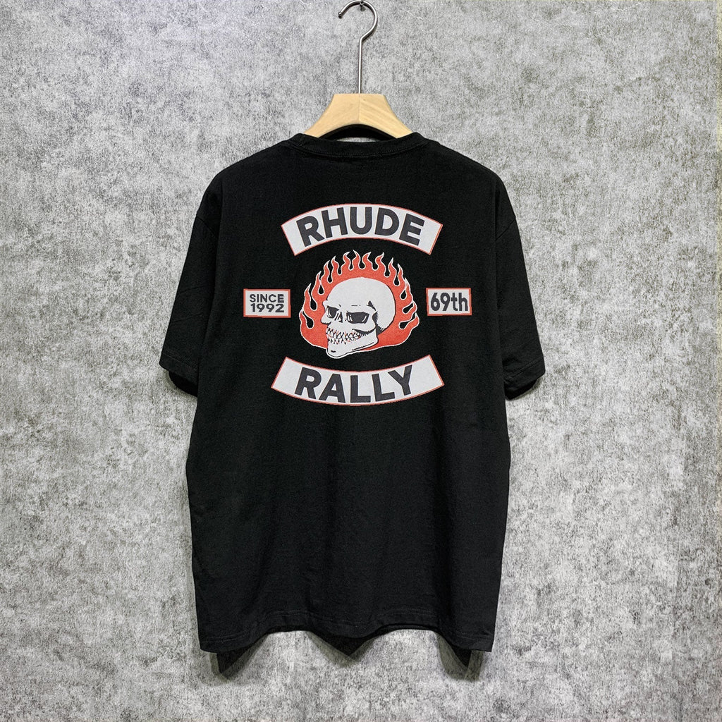 Rhude T-shirts Printed Trendy Pure Cotton