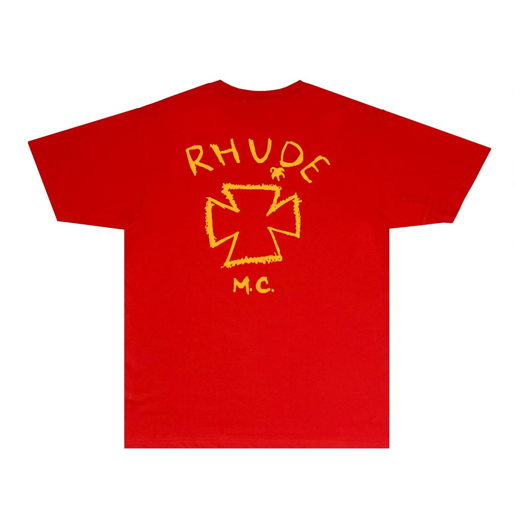 Rhude T-shirts Printed Trendy Pure Cotton