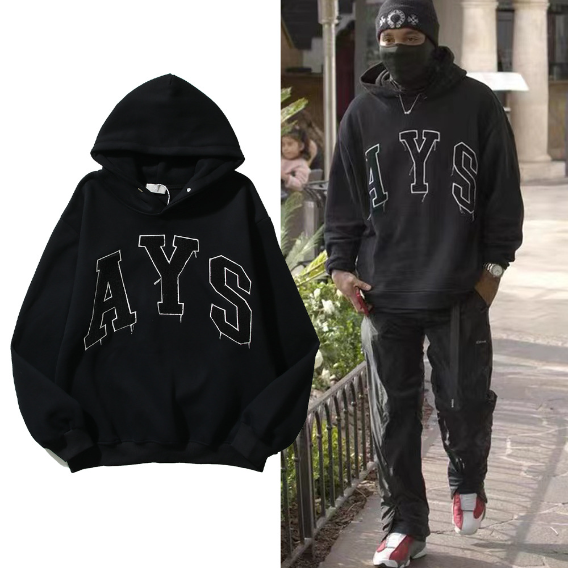 Askyurself Hoodie Vintage Embroidered Letter Hooded Sweater for Men and Women