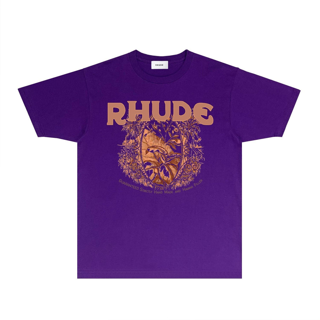 Rhude T-shirts Printed Trendy Pure Cotton