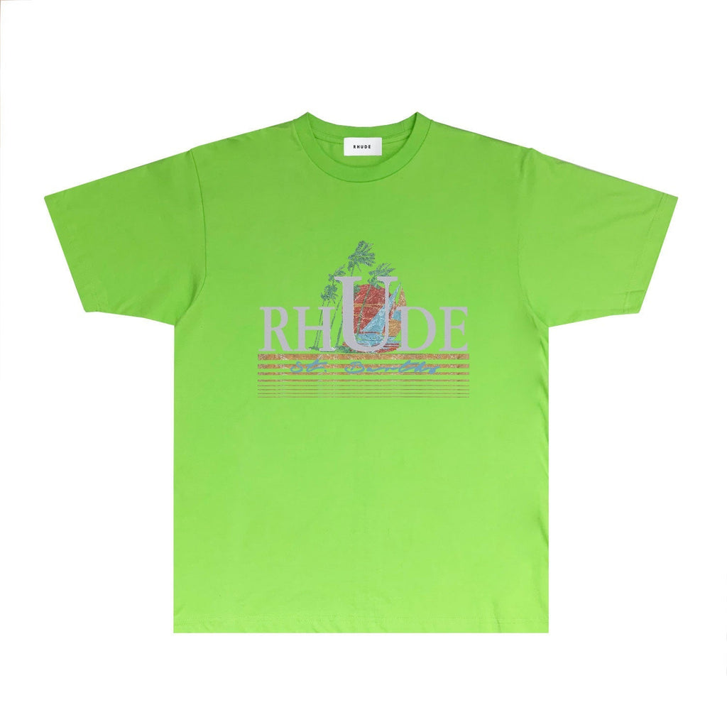 Rhude T-shirts Printed Trendy Pure Cotton