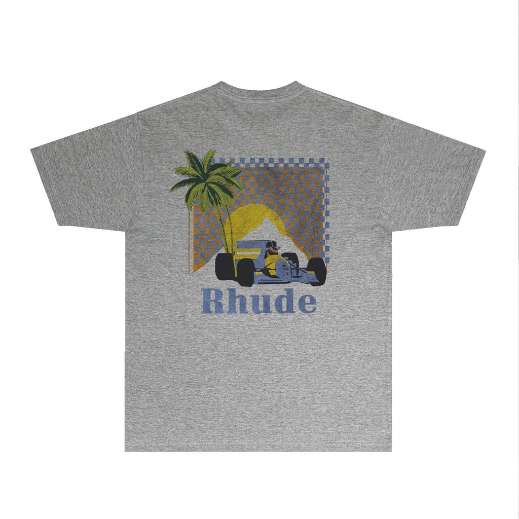 Rhude T-shirts Printed Trendy Pure Cotton