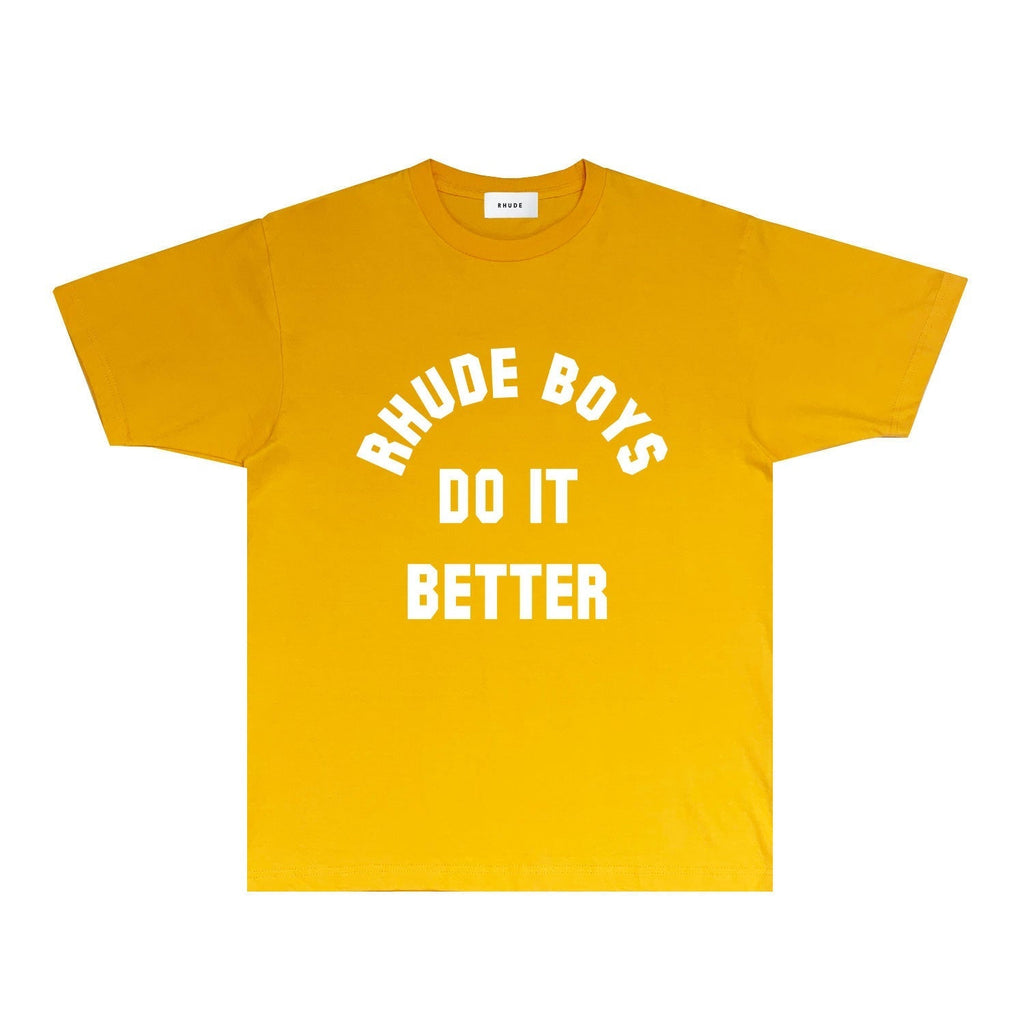 Rhude T-shirts Printed Trendy Pure Cotton