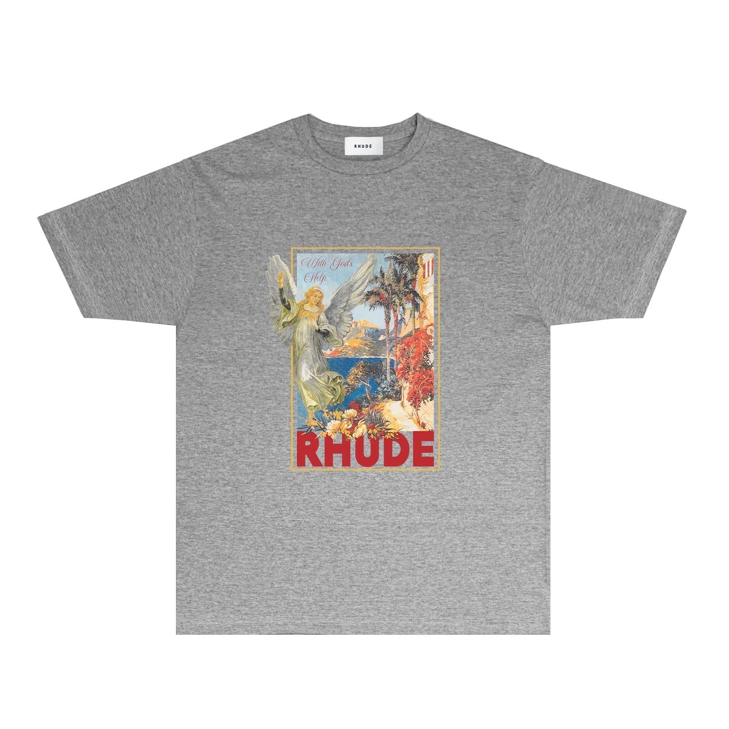 Rhude T-shirts Printed Trendy Pure Cotton