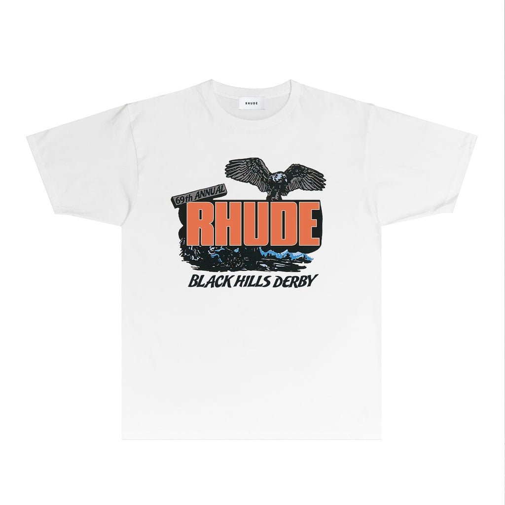 Rhude T-shirts Printed Trendy Pure Cotton