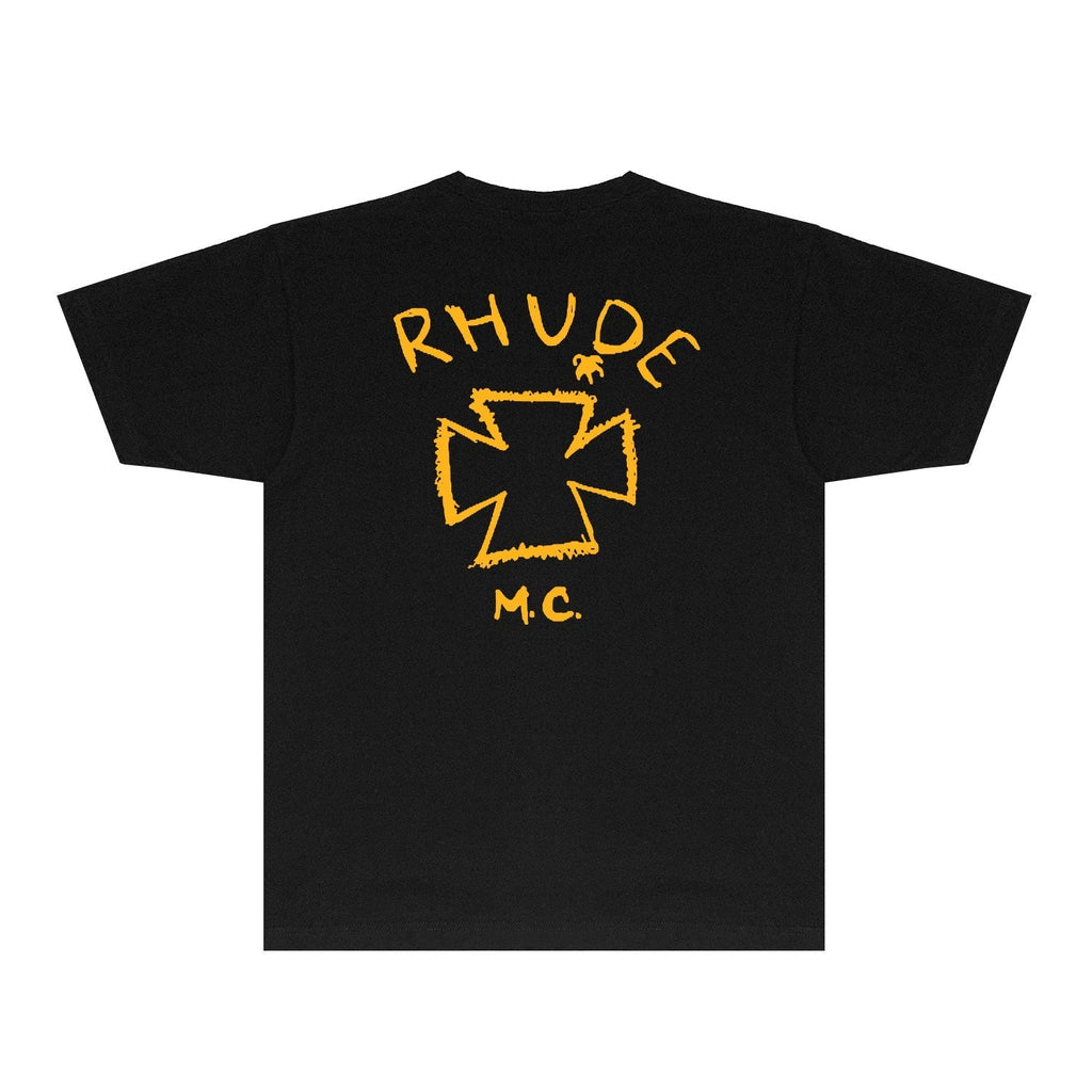 Rhude T-shirts Printed Trendy Pure Cotton