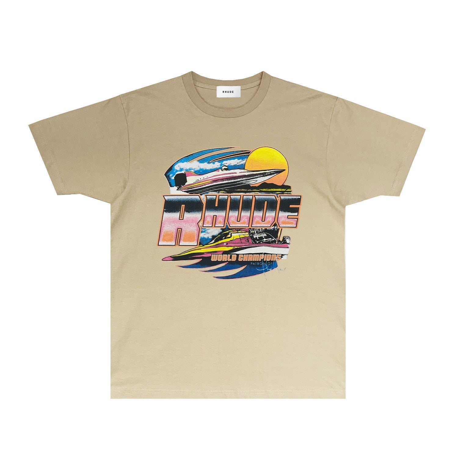 Rhude T-shirts Printed Trendy Pure Cotton