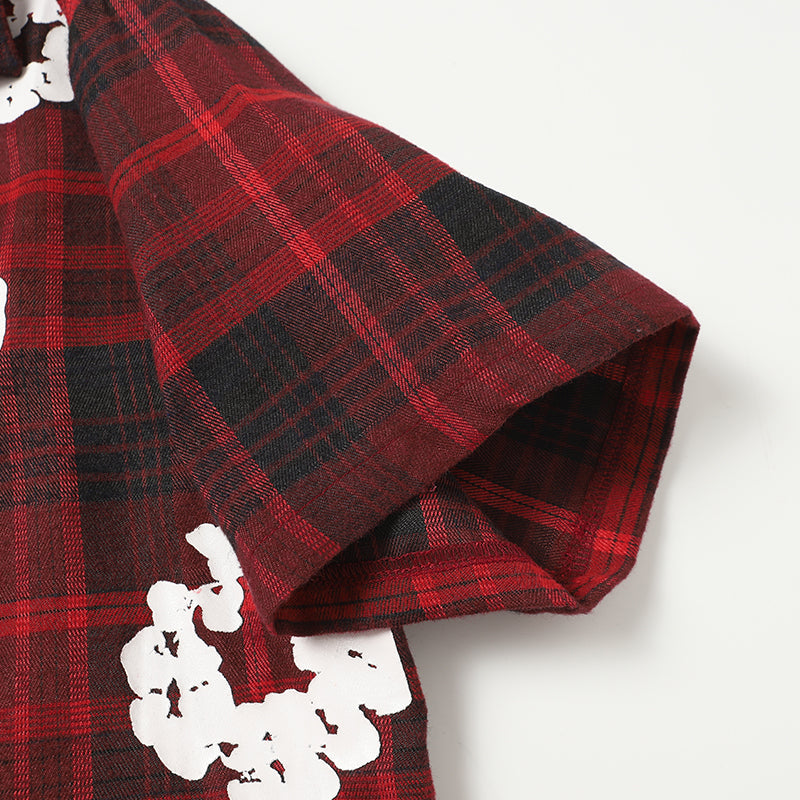 Denim Tears Shirt Kapok Plaid Short Sleeve Shirt